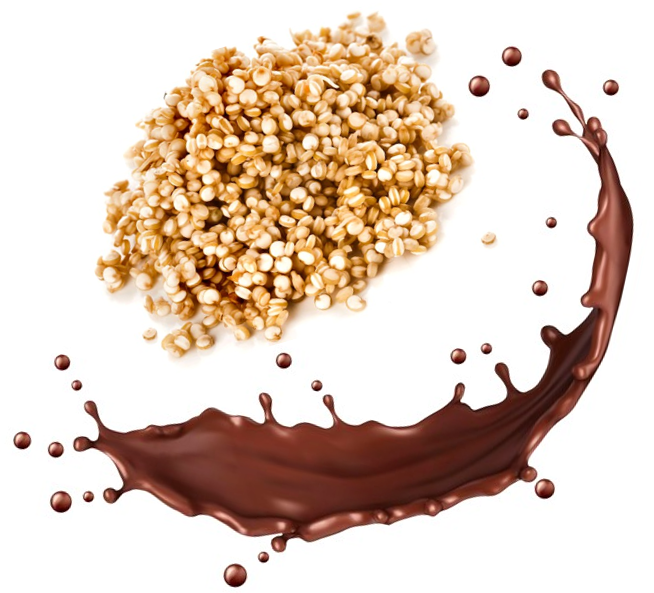 Quinua Pop con Chocolate 70% cacao – snack saludable y gourmet del Perú.