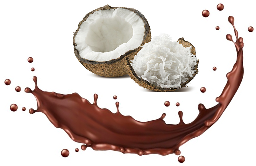 Chocolate con coco 55% cacao azúcar orgánica Color Café