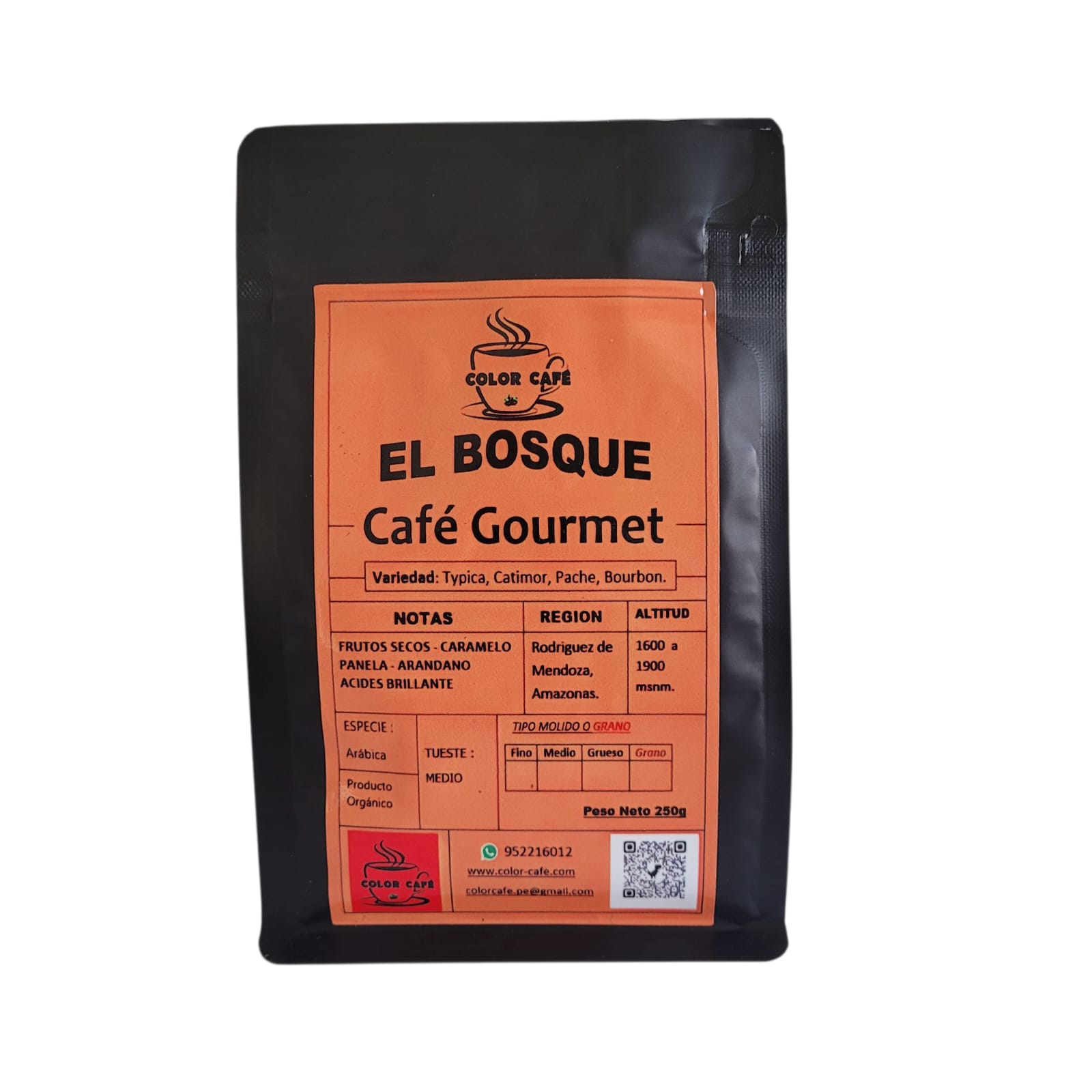 color-cafe el bosque gourmet orgánico amazonas.