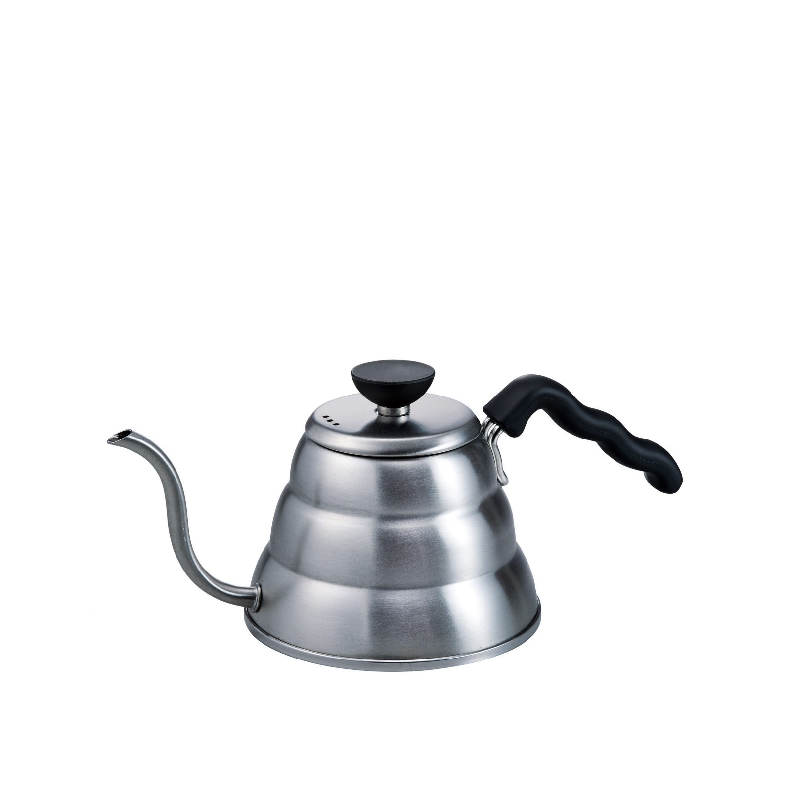 Tetera HARIO BUONO V60 1200 ml de acero inoxidable con cuello de cisne para vertido preciso, compatible con inducción.