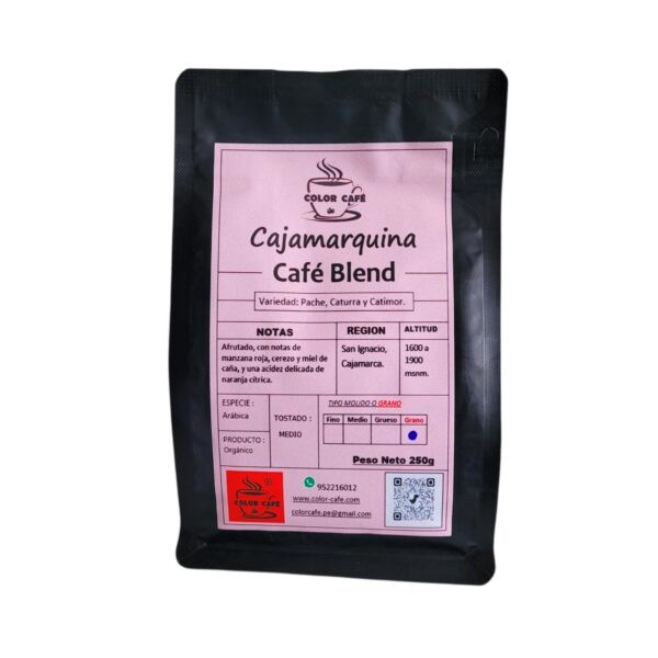 Café Cajamarquina Blend orgánico 85 pts de San Ignacio, Cajamarca.