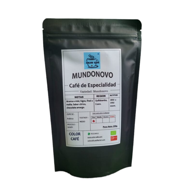 Café Mundonovo de Quillabamba, Cusco, orgánico y de especialidad. Café de exportación.