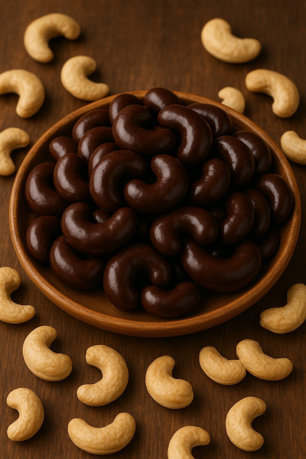 Cashew cubierto con chocolate 60% cacao.